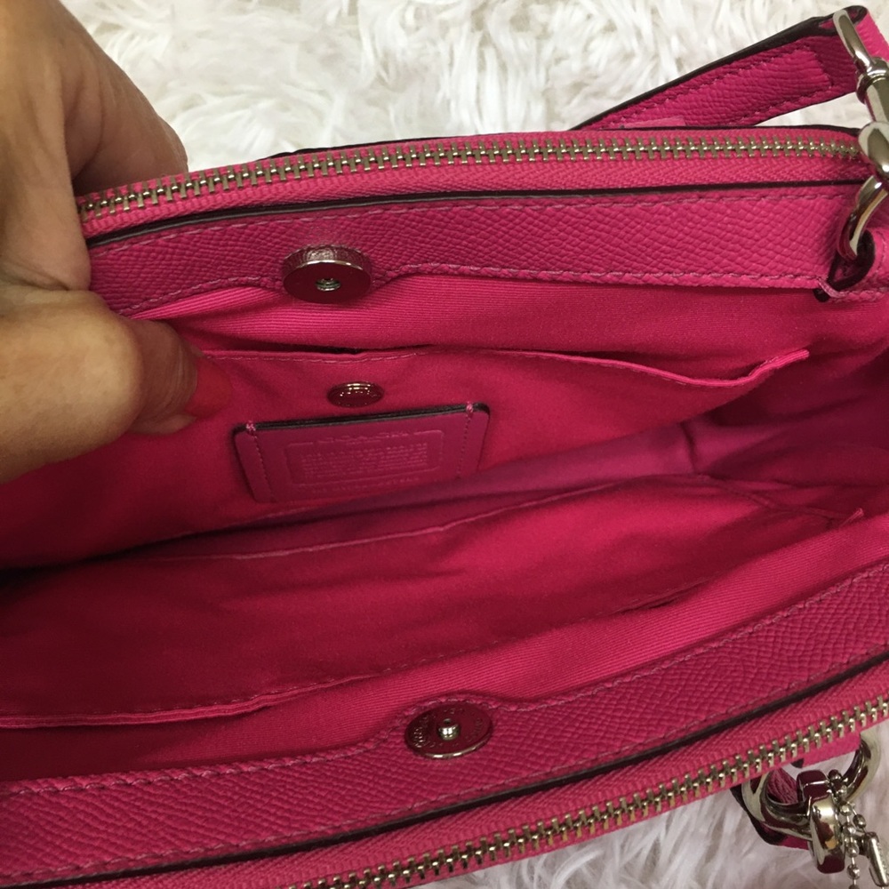 SOLD! Coach Bag Bright Pink - Picture 7 of 12